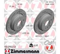 2x Brake disc internally vented 150.2902.53 ZIMMERMANN for BMW 3 3 Gran Turismo