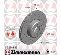 2x Brake disc internally vented 150.2903.52 ZIMMERMANN for BMW 1 Sports Hatch 3