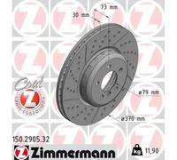 2x Brake disc internally vented 150.2905.32 ZIMMERMANN for BMW 1 Sports Hatch 3