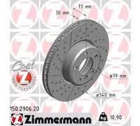 2x Brake disc internally vented 150.2906.20 ZIMMERMANN for BMW 1 Sports Hatch 3