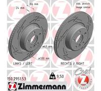 2x Brake disc internally vented 150.2951.53 ZIMMERMANN for BMW 5 5 Touring X3 X4