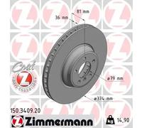 ZIMMERMANN 150.3409.20 Brake disc