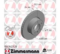 2x Brake disc internally vented 150.3427.20 ZIMMERMANN for BMW 3 3 Touring 1