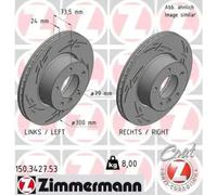 2x Brake disc internally vented 150.3427.53 ZIMMERMANN for BMW 3 3 Touring 1