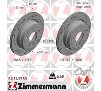 2x Brake disc internally vented 150.3437.53 ZIMMERMANN for BMW 3 Touring X1 3 1