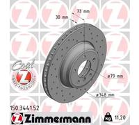 ZIMMERMANN 150.3441.52 Brake disc