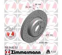 2x Brake disc internally vented 150.3482.52 ZIMMERMANN for BMW 5 5 Touring