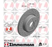ZIMMERMANN Brake disc BMW 150.3484.52 34216775287,34216793127,34216898733 Brake rotor,Brake discs,Brake rotors 34216793127