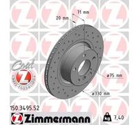 ZIMMERMANN 150.3495.52 Brake disc