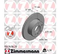 ZIMMERMANN COAT Z Brake disc 150.3496.20 284 22 6/5 5 120 internally vented Coated High-carbon BMW: 2 Coupe, 1 Hatchback, 2 Convertible