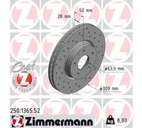 ZIMMERMANN 250.1365.52 Brake disc