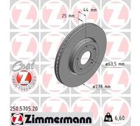 ZIMMERMANN 250.5705.20 Brake disc