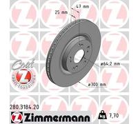 ZIMMERMANN 280.3184.20 Brake disc