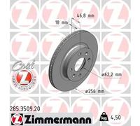 ZIMMERMANN 285.3509.20 Brake disc