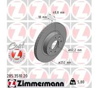 ZIMMERMANN 285.3510.20 Brake disc