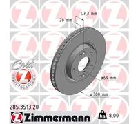 ZIMMERMANN 285.3513.20 Brake disc