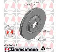 ZIMMERMANN 285.3524.20 Brake disc