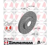 ZIMMERMANN 285.3527.52 Brake disc
