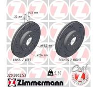 ZIMMERMANN 320.3803.53 Brake disc