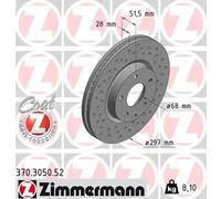 2x Brake disc internally vented 370.3050.52 ZIMMERMANN for MAZDA CX-5 6 Saloon