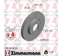 ZIMMERMANN 370.3076.20 Brake disc