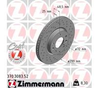X2 PCS 370.3083.52 BRAKE DISC ZIMMERMANN