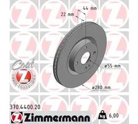 ZIMMERMANN 370.4400.20 Brake disc