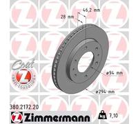 ZIMMERMANN 380.2172.20 Brake disc