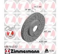 ZIMMERMANN 400.1443.52 Brake disc