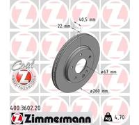 ZIMMERMANN 400.3602.20 Brake disc