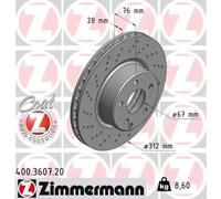 ZIMMERMANN 400.3607.20 Brake disc