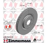 ZIMMERMANN 400.3612.20 Brake disc