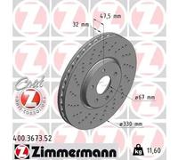 ZIMMERMANN 400.3673.52 Brake disc