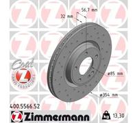 2x Brake disc internally vented 400.5566.52 ZIMMERMANN for MERCEDES-BENZ G-CLASS