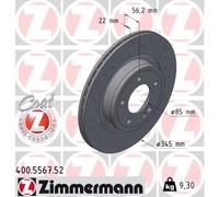 2x Brake disc internally vented 400.5567.52 ZIMMERMANN for MERCEDES-BENZ G-CLASS