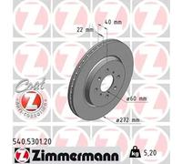 2x Brake disc internally vented 540.5301.20 ZIMMERMANN for SUZUKI SWIFT III