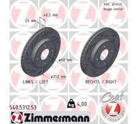 2x Brake disc internally vented 540.5312.53 ZIMMERMANN for SUZUKI BALENO SWIFT V