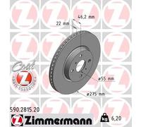 ZIMMERMANN 590.2815.20 Brake disc