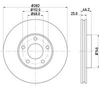 HELLA 8DD 355 105-551 Brake disc