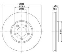 HELLA 8DD 355 106-821 Brake disc