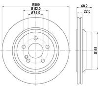 2x Brake disc internally vented 8DD 355 108-861 HELLA for MERCEDES-BENZ CLS