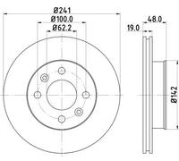 HELLA 8DD 355 111-431 Brake disc
