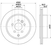HELLA 8DD 355 118-921 Brake disc