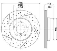 HELLA 8DD 355 130-011 Brake disc