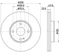 2x Front Brake Disc Fits Mazda MX-5 4 RF Targa 2 Hatchback HELLA 8DD 355 131-821