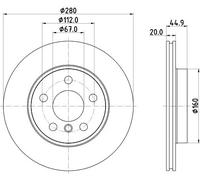 HELLA 8DD 355 132-541 Brake disc