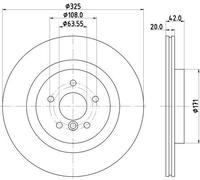 HELLA 8DD 355 133-211 Brake disc