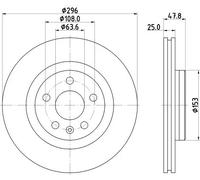 HELLA 8DD 355 133-441 Brake disc