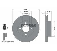 2x Brake disc internally vented 92054200 TEXTAR for AUDI COUPE B3 80 B4 Saloon