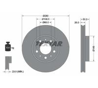 TEXTAR 92066703 Brake disc